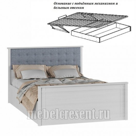 Кровать 1600 «Ричард РКР-2» с подъёмным механизмом Ясень Анкор светлый