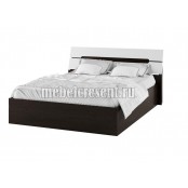 Кровать 1400 с подъёмным механизмом «Гавана» Венге - Акрил белый