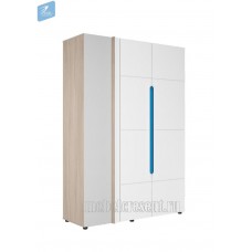 Шкаф угловой (90 градусов) «Палермо 3 ШК-012» Синяя вставка