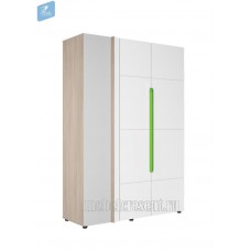 Шкаф угловой (90 градусов) «Палермо 3 ШК-012» Зеленая вставка